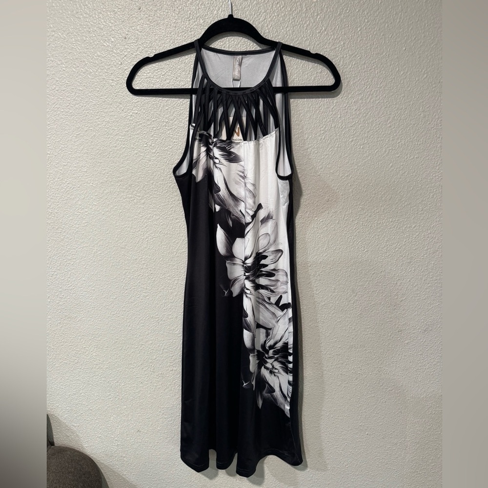 NORACORA Floral Printed Grecian Neck elegant dress size large - Picture 2 of 7